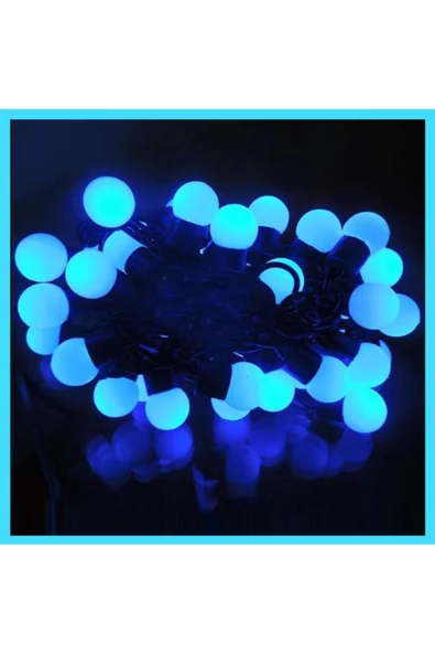 Pazariz 4 Metre Mavi Top Led Yılbaşı Süsü/hediyelik - Resim 2