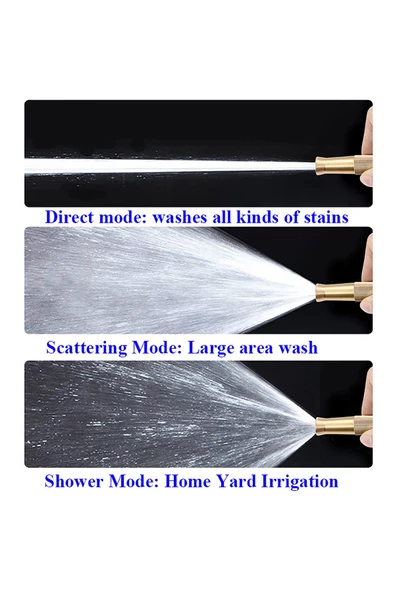 Pazariz Ayarlanabilir Püskürtme Tabancası Bahçe Bitkileri Sulama Yağmurlama Basınçlı Araba Yıkama - 2