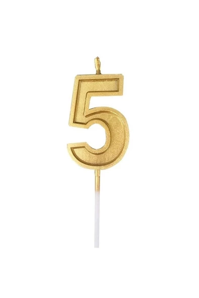 Pazariz 5 Rakam Gold Renk Mum