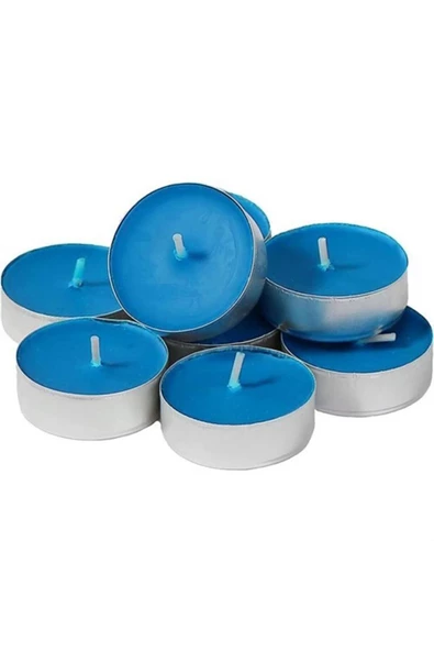 Pazariz Mavi Renkli Tealight Mum 10 Adet