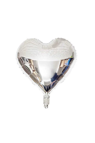 Pazariz Gümüş Kalp Folyo Balon 45 Cm