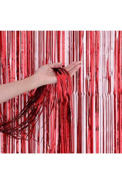 Pazariz Kırmızı Saçaklı Dudak Folyo Balon - Resim 2