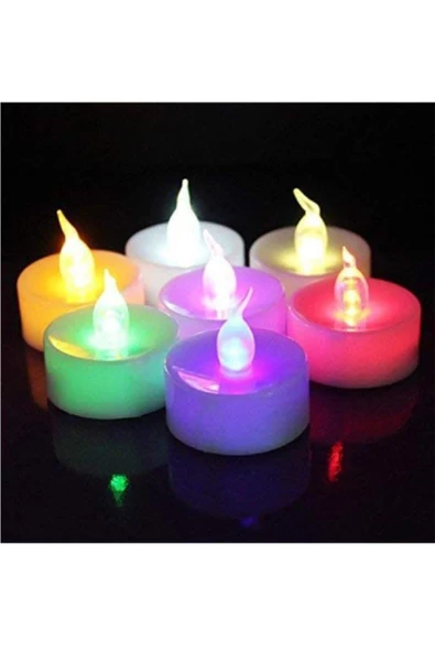 Pazariz Beyaz Led Işıklı Mum - Resim 2