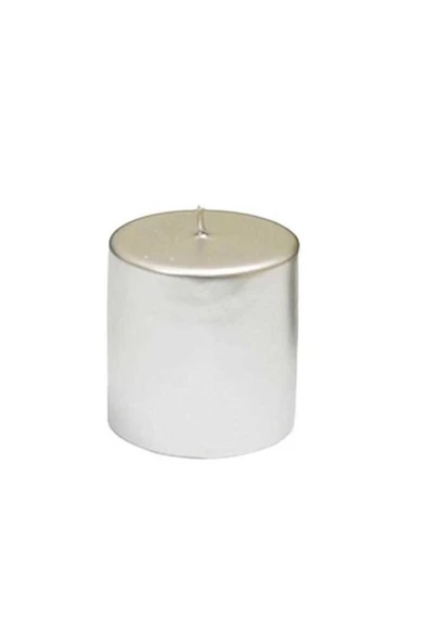 Pazariz Gümüş Silindir Dekoratif Mum