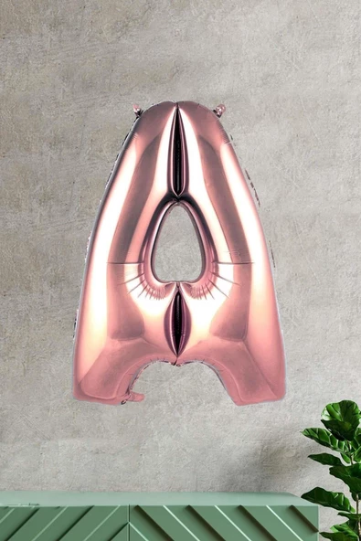 Pazariz A Harfi Rose Gold Folyo Balon 100 Cm 40 Inç 1 Metre Baş Harf Balon ürün görseli