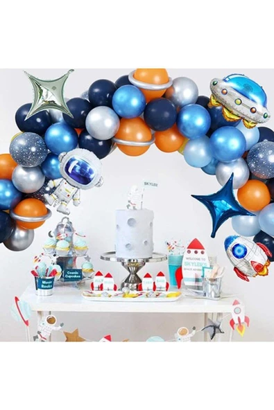 Pazariz Uzay Dekoratif Folyo Balon 6 Adet - 3