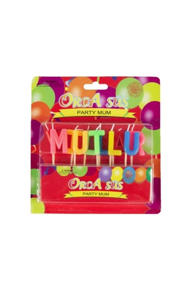 Pazariz Mutlu Yıllar Harfleri Mum ürün görseli