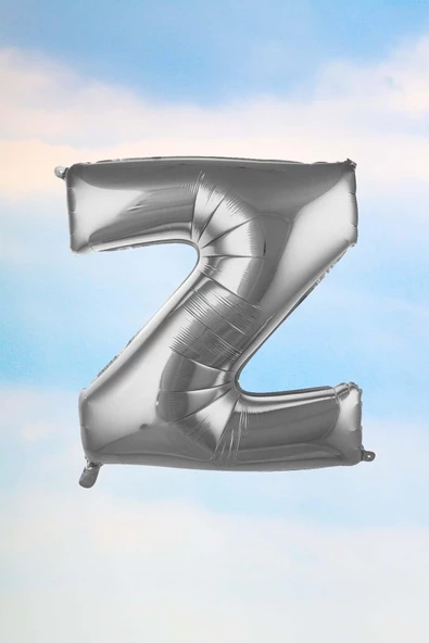 Pazariz Z Harfi Gümüş Folyo Balon 100 Cm 40 Inç 1 Metre Silver ürün görseli