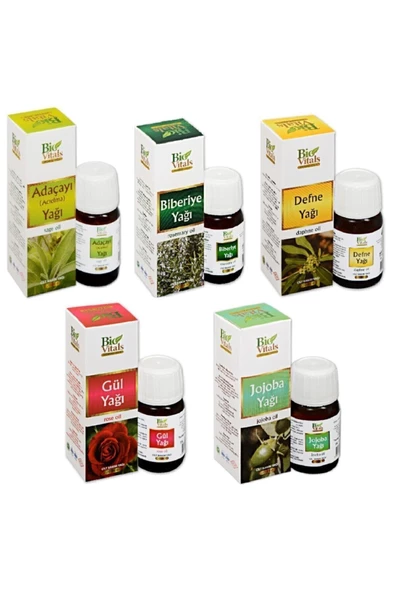 Pazariz Ada Çayı Biberiye Defne Gül Jojoba-aromatik Masaj-cilt Bakım Yağ Seti ürün görseli 1