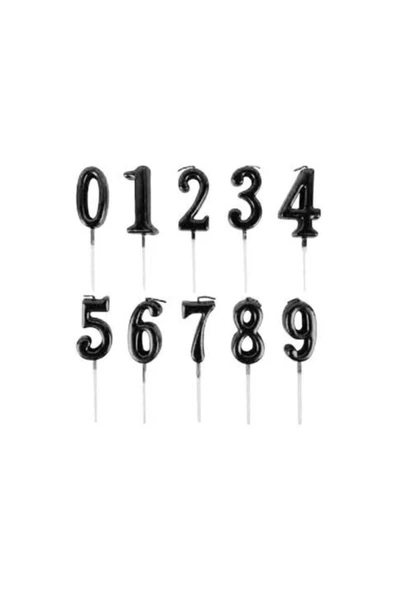 Pazariz Siyah 7 Numara Rakam Mum ürün görseli 1
