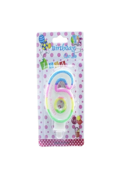 Pazariz 6 Rakam Renkli Mum ürün görseli