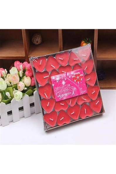 Pazariz Kırmızı Tealight Mum 50 Adet