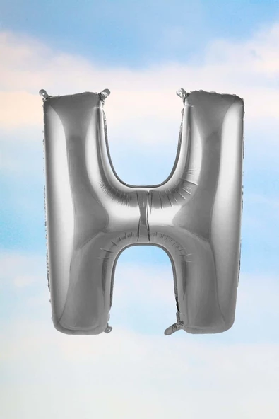 Pazariz H Harfi Gümüş Folyo Balon 100 Cm 40 Inç 1 Metre Silver ürün görseli