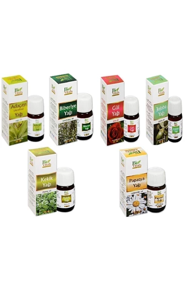 Pazariz Ada Çayı Biberiye Gül Kekik Papatya Jojoba Aromatik Masaj-cilt Bakım Yağ Seti ürün görseli 1