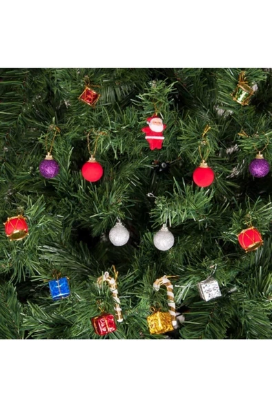 Pazariz Yılbaşı Çam Ağacı Süsleme Seti Gümüş Toplar 27'Li ürün görseli