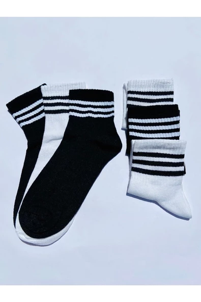 Pazariz 6 Lı Çizgili Kolej Çorap ürün görseli 1