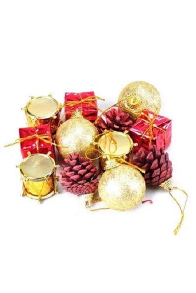 Pazariz 12 Adet Yılbaşı Ağacı Karışık Süs-3 Cm ürün görseli 1