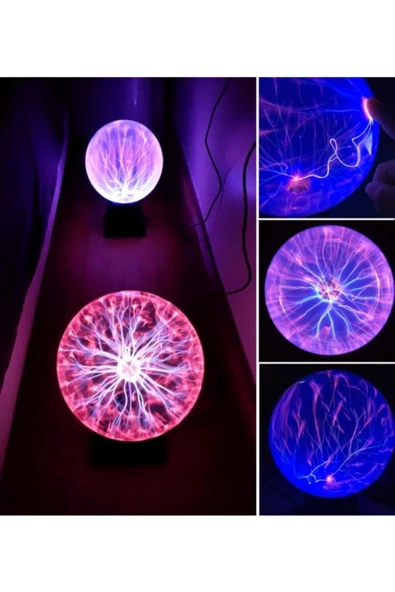Pazariz Gece Lambası Tesla Plazma Lamba Işık Sihirli Küre Cadı Kü ürün görseli 1