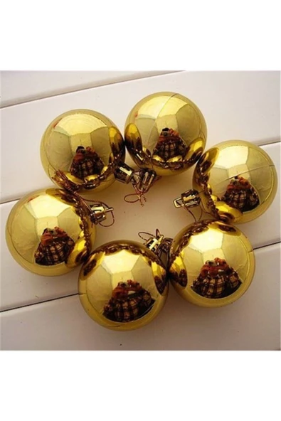 Pazariz Yılbaşı Ağacı Top Süs 4 Cm 6 Adet - Resim 3