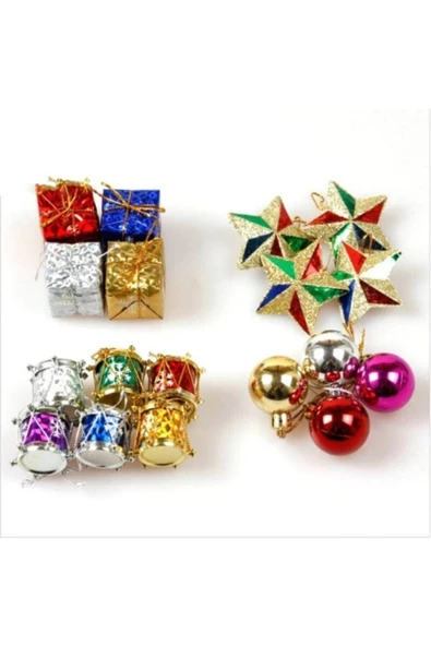 Pazariz Yılbaşı Karışık Ağaç Süsü 60 Adet - Resim 3
