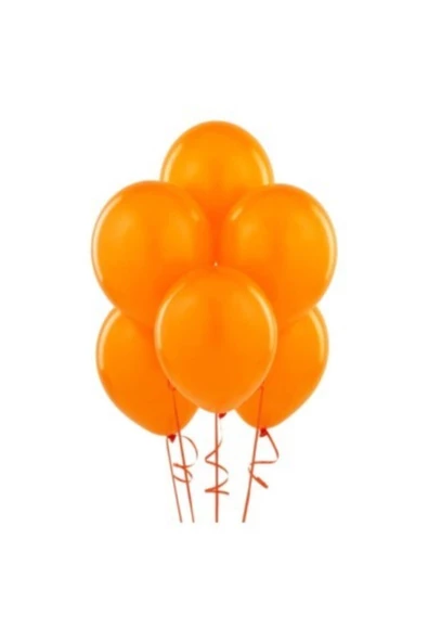 Pazariz 12 Inç Standart Boy Metalik Balon Turuncu 100 Adet