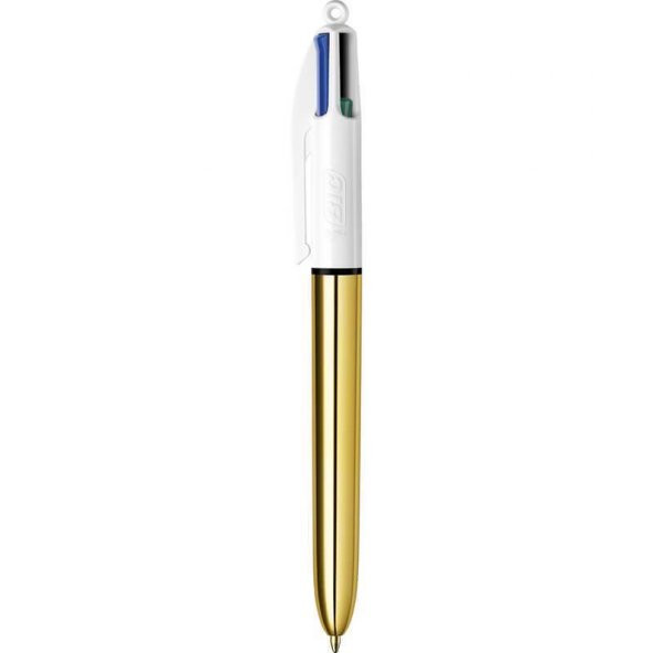 Bic Tükenmez Kalem ( 12 adet ) Shıne 4 Colours Altın Gövde 964774