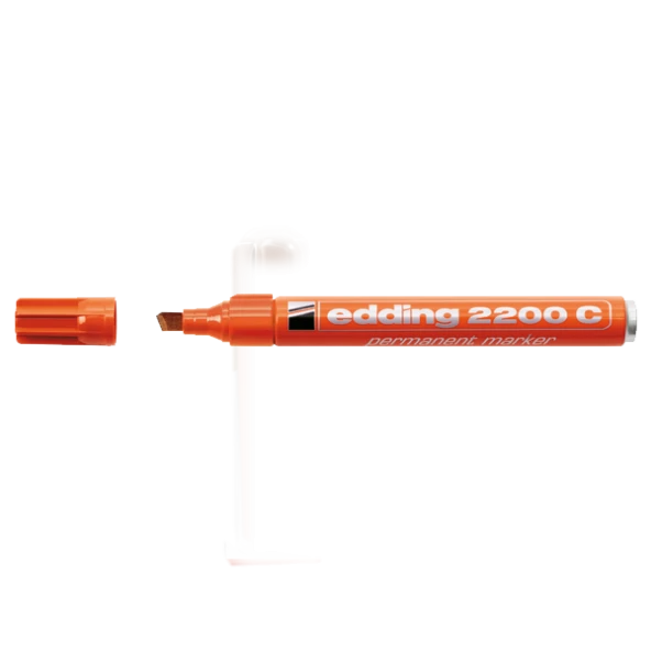Edding Markör Permanent Kesik Uçlu 1-5 MM Kırmızı 2200 ( 10 adet )
