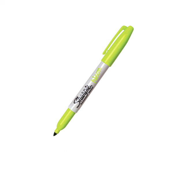 Sharpie Markör  (12 Lİ) Permanent Neon Fosforlu Yeşil 1881134