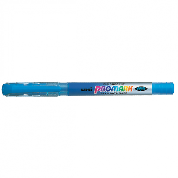 Uni-Ball Fosforlu Kalem ( 12 adet ) Promark Eye Cep Tipi Açık Mavi USP-105