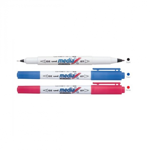 Uni-Ball Asetat Kalemi MediaX CD-R 0.4-0.9 MM Kırmızı PD-153T-10-LI-PKT