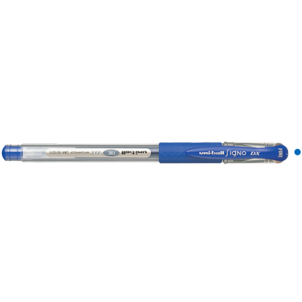 Uni-Ball Roller Kalem ( 12 adet )  Signo DX Fine Jel Bilye Uç 0.7 MM Mavi UM-151