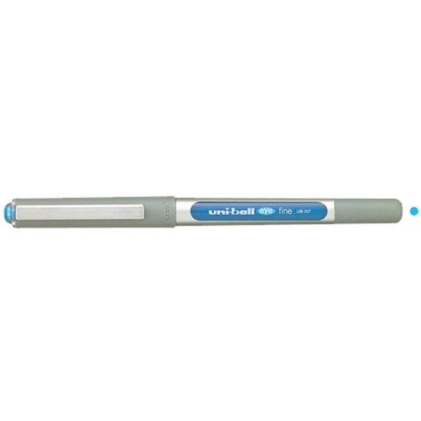 Uni-Ball Roller Kalem( 12 ADET )  Eye Fine Bilye Uç 0.7 MM Açık Mavi UB-157