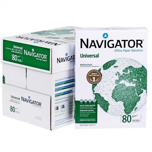 Navigator Fotokopi Kağıdı 500 LÜ A4 80 GR Beyaz ( 1 koli  )