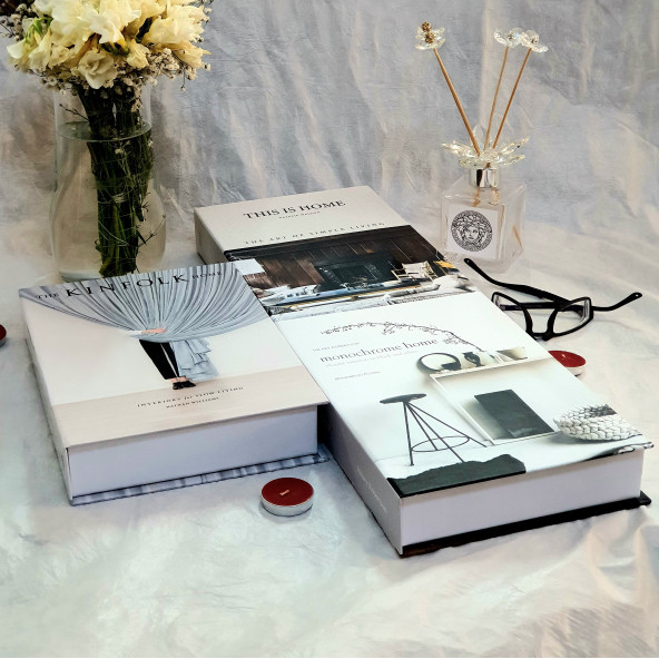 Openable Decorative Book Box, Fashion Fake Books, Home Decoration, Set of Three - 2