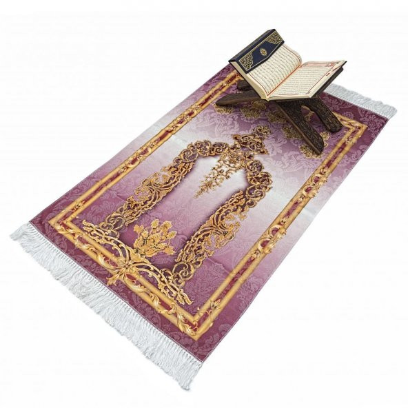 Hediyelik İnce Pamuk Seccade Azra Gül Kurusu 70x117 cm - 330 gr