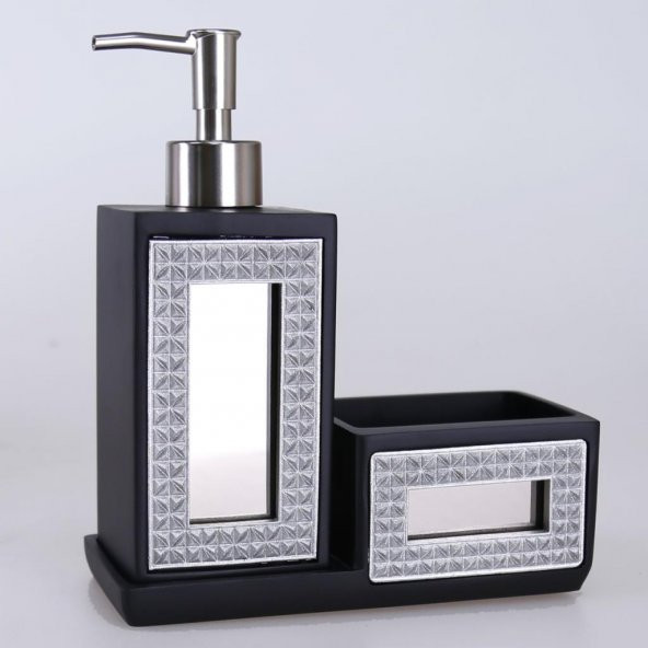 Selim Dekor Portofino Sıvılı Süngerlik Siyah Gümüş