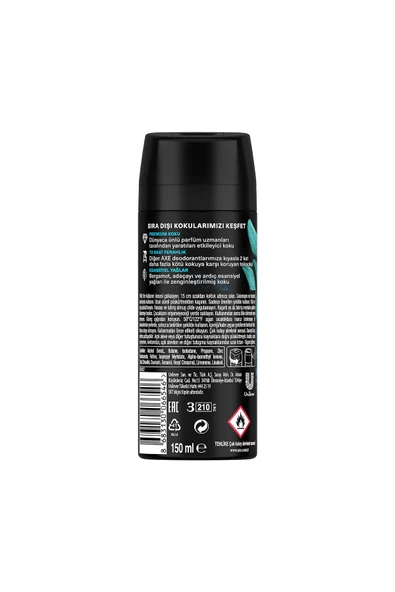 Axe Premium Collection Erkek Sprey Deodorant Aqua Bergamot 72 Saat Ferahlık 150 ml - 8