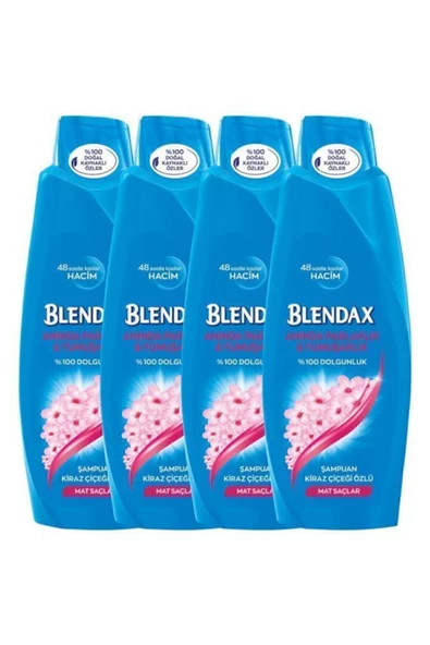 Blendax Anında Parlaklık ve Yumuşaklık Kiraz Çiçeği Özlü Şampuan 500 Ml X 4 Adet