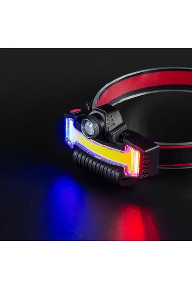 Pazariz Kafa Feneri Şarjlı Tepe Lambası Arama Kurtarma Balıkçı Avcı Kamp Su Geçirmez Model 1 - Resim 3