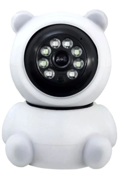 Pazariz Panda Görünümlü 360° 1080p Ip Güvenlik Kamerası Gece Görüşlü Bebek Bakıcı Ip Wifi Kamerası - 2