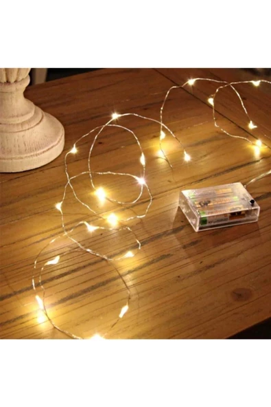 Pazariz 10 Metre Pilli Peri Led Tel Led Işık Dekoratif Led Aydınlatma Süs ürün görseli 1