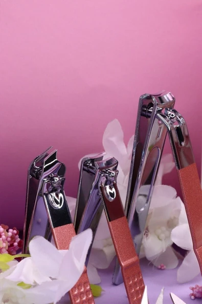 Pazariz Çantalı Pembe Çelik Manikür Seti 12 Parça - 3