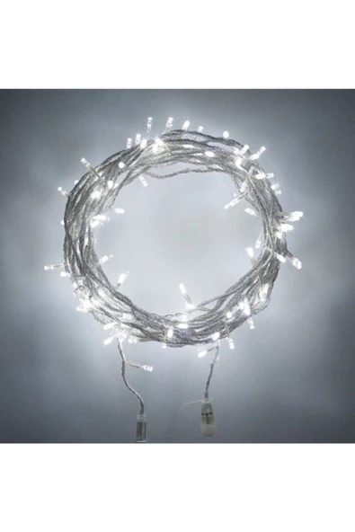 Pazariz Beyaz Led Yılbaşı Süsü 100'lü 10 M