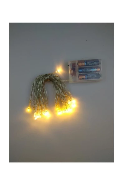 Pazariz Yılbaşı Led Günışığı Işık Şeffaf Kablo Pilli 5m ürün görseli 1