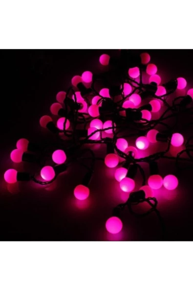 Pazariz 5 Metre Pembe Top Led Yılbaşı Süsü ürün görseli 1