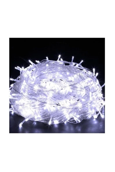 Pazariz Beysüs Yılbaşı Şeffaf Kablolu 100 Ampüllü Beyaz Işık Led 9 Mt. ürün görseli 1