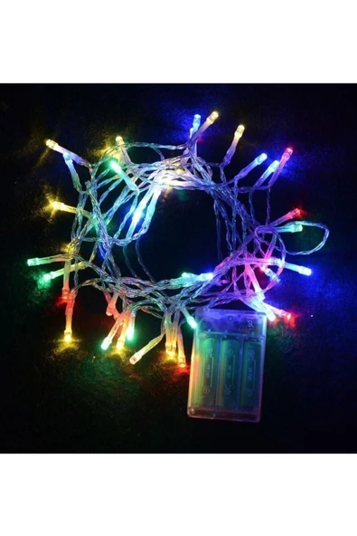 Pazariz Yılbaşı Pilli Led Işık 6m 50 Ampül Renkli ürün görseli 1