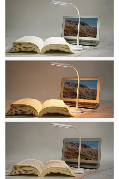 Pazariz Masa Lambası Led 10w Cep Telefonu Hızlı Kablosuz Şarj Özellikli Iki Renk Işık Beyaz - 2