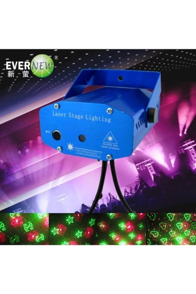 Pazariz Laser Işık Mini Stage Light Ledpar Flaşör Robot Işık Robotu - Resim 3