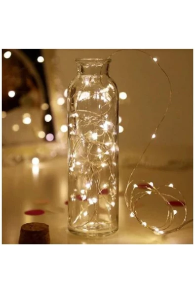 Pazariz 10 Metre Peri Led Ince Tel Pilli Dekoratif Led Işık - Resim 2